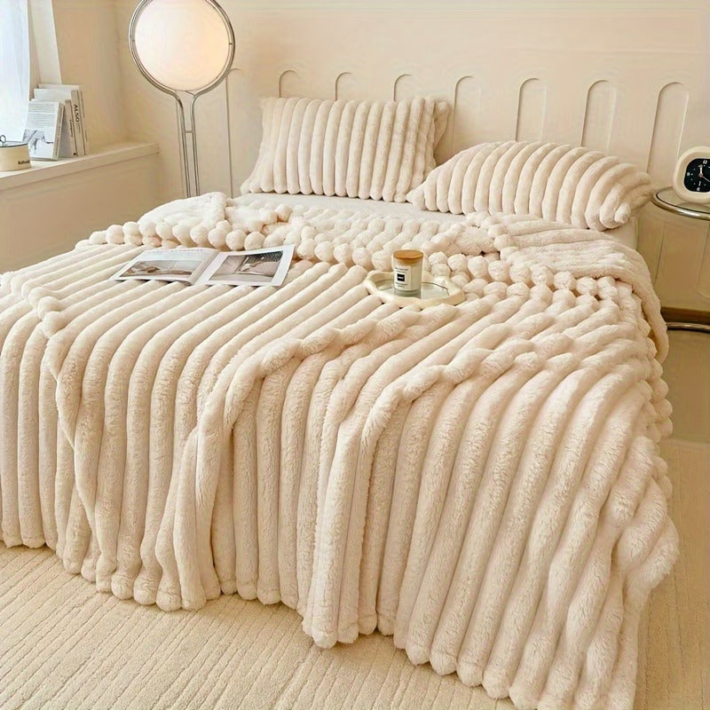 HaloRest Faux Fur Throw Blanket 59"-78"