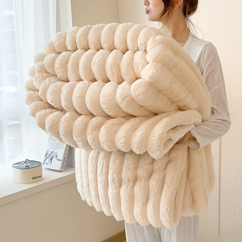 HaloRest Faux Fur Throw Blanket 59"-78"